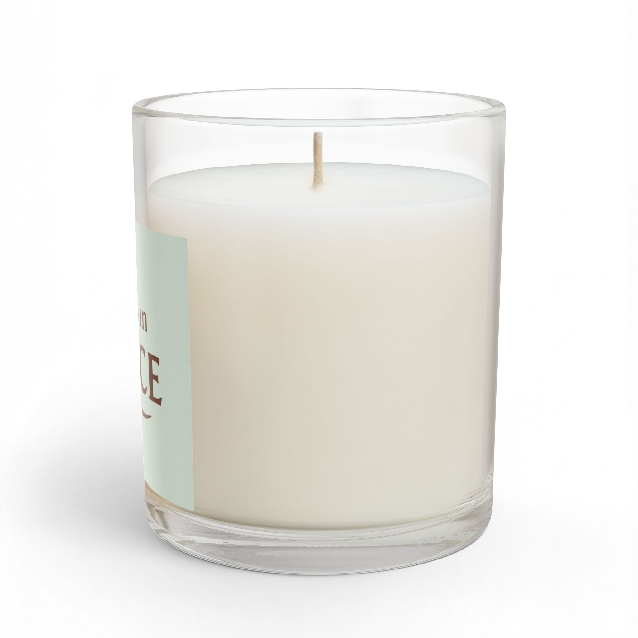 11oz 'Rooted in Grace' Glass Candle — Inspirational Scented Gift - Pale Sage