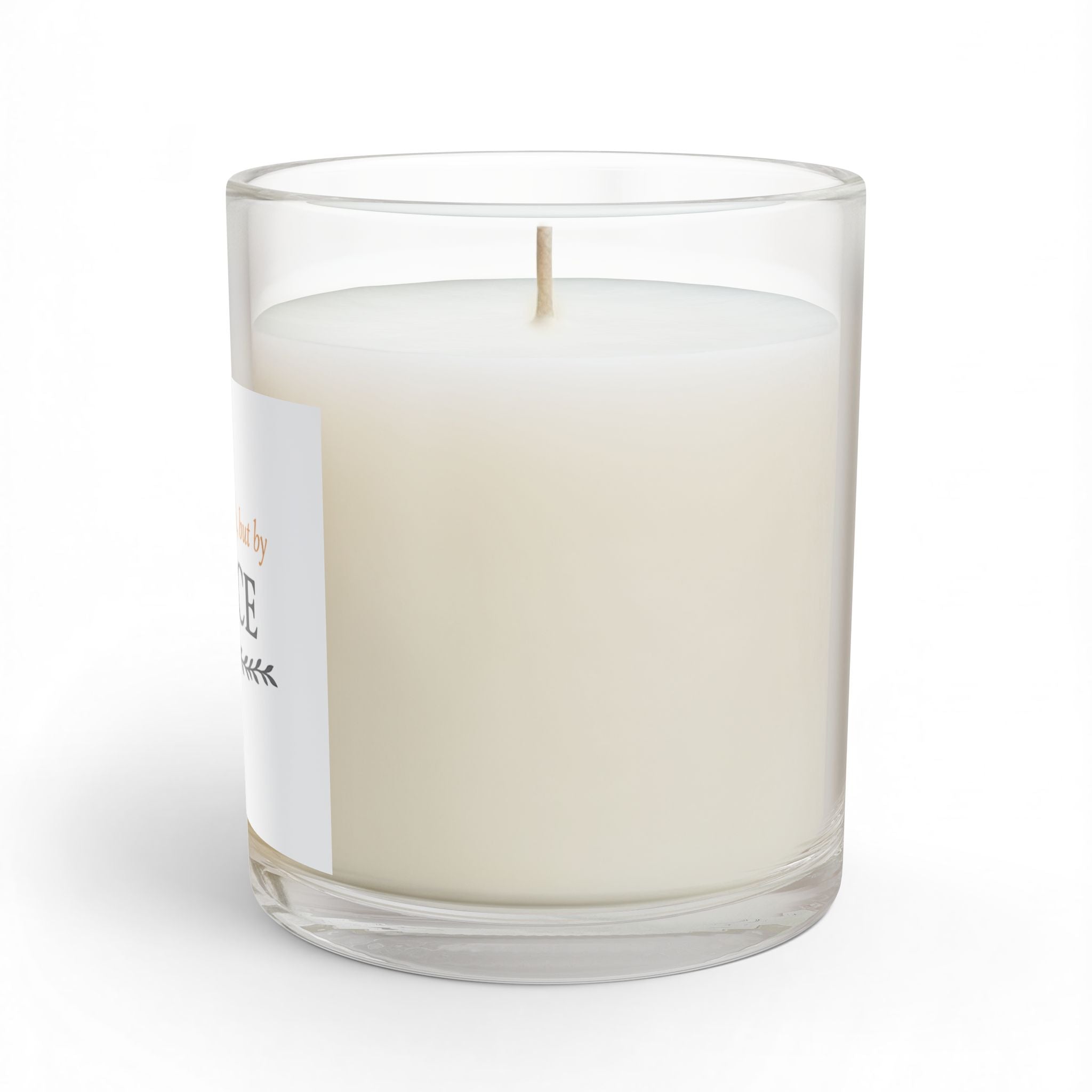 Grace Inspirational Glass Candle — "Not by strength, but by GRACE" 11oz