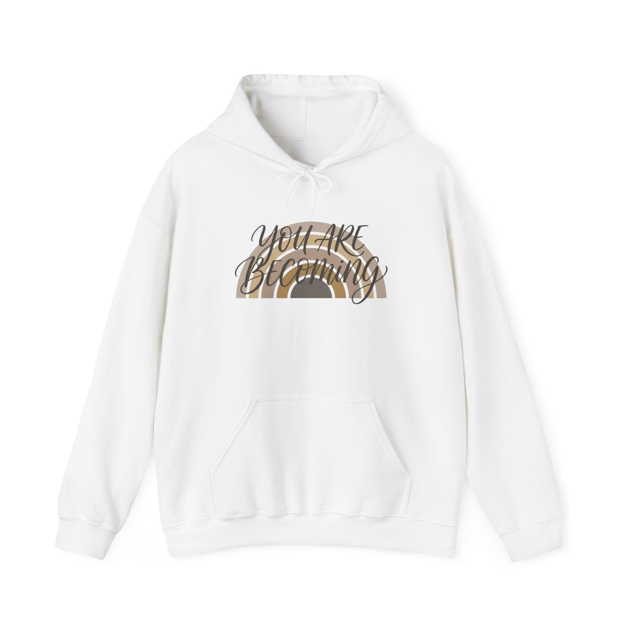 You Are Blooming Rainbow Hoodie — Inspirational Floral Rainbow Graphic Sweatshirt