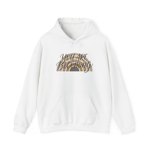 You Are Blooming Rainbow Hoodie — Inspirational Floral Rainbow Graphic Sweatshirt