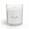 Candle — "let it flow" Scented Glass Candle, 11oz — Calm & Mindfulness Gift