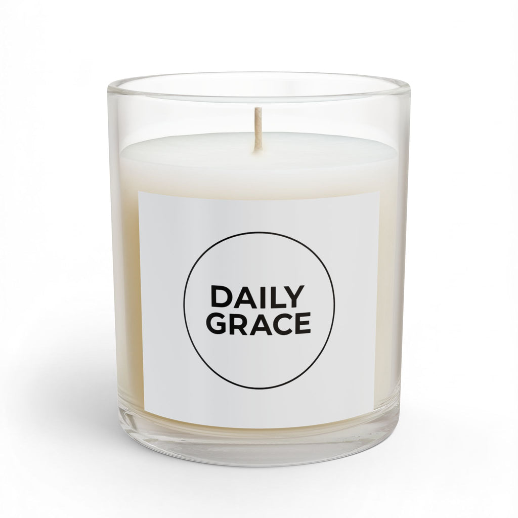 Daily Grace Scented Glass Candle — 11 oz Inspirational Soy Candle