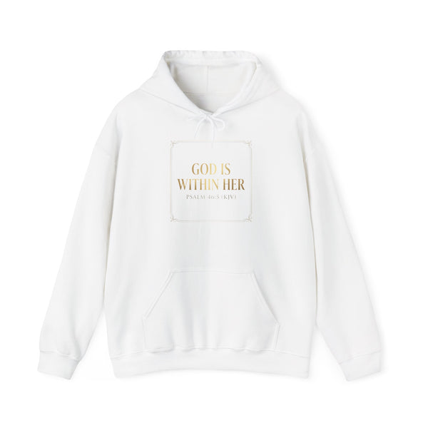 God Is Within Her Hoodie — Inspirational Christian Faith Pullover
