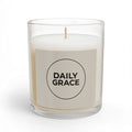 Daily Grace Glass Candle – 11oz Scented Jar Candle - Warm Stone (Minimal Circle Logo)