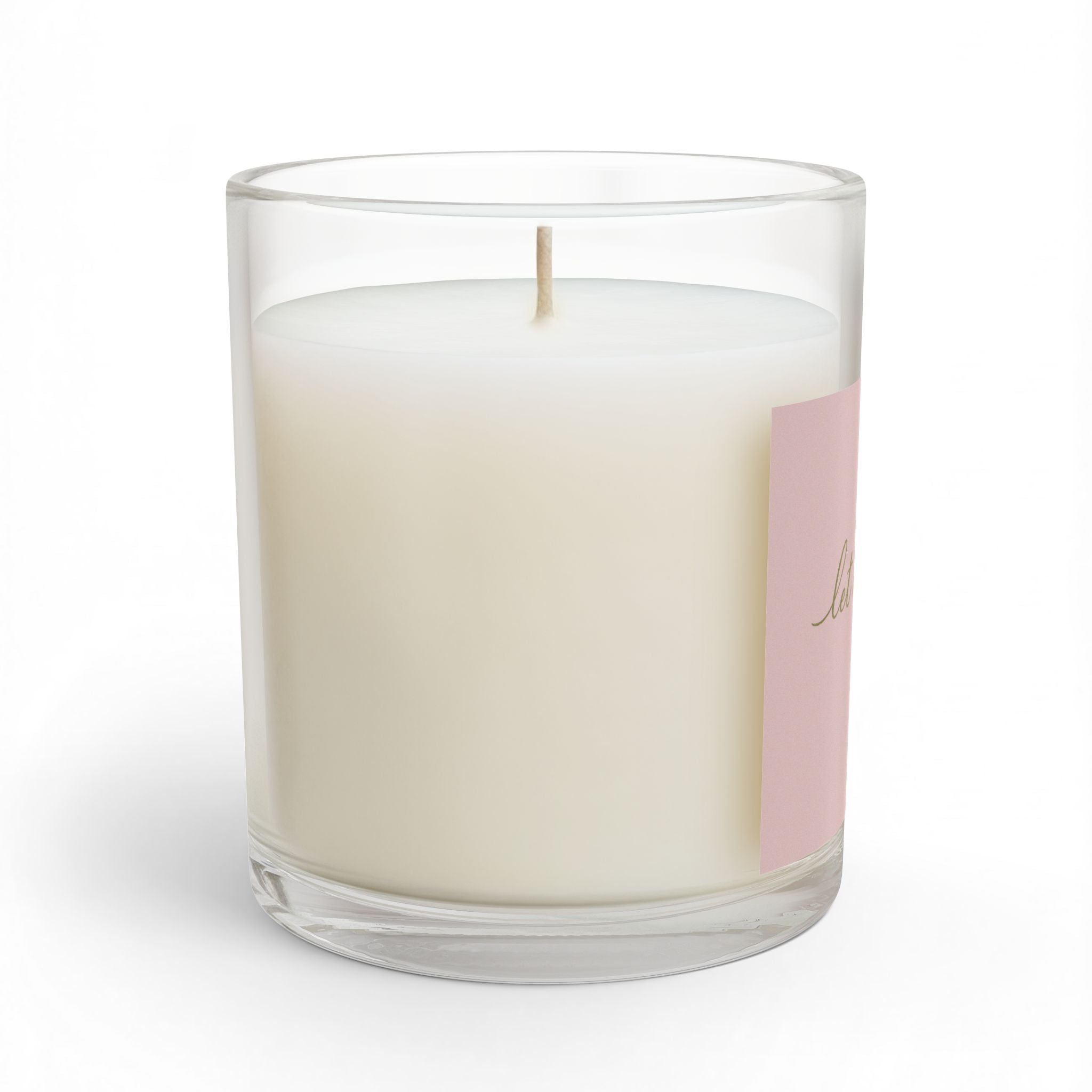 Let It Flow Glass Candle — 11oz Relaxing Scented Soy Candle - Soft Petal Rose