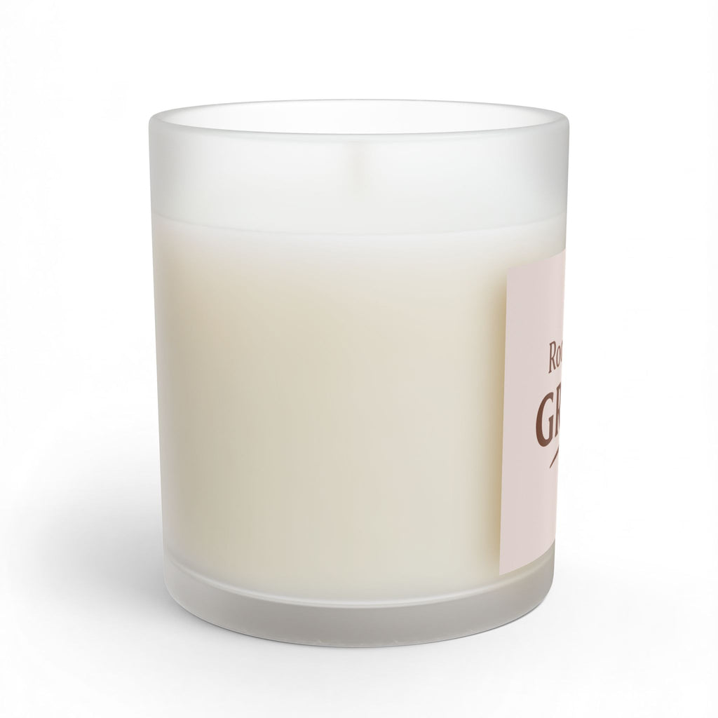 Rooted in Grace Glass Candle — 11 oz Inspirational Scented Candle - Blush Cream