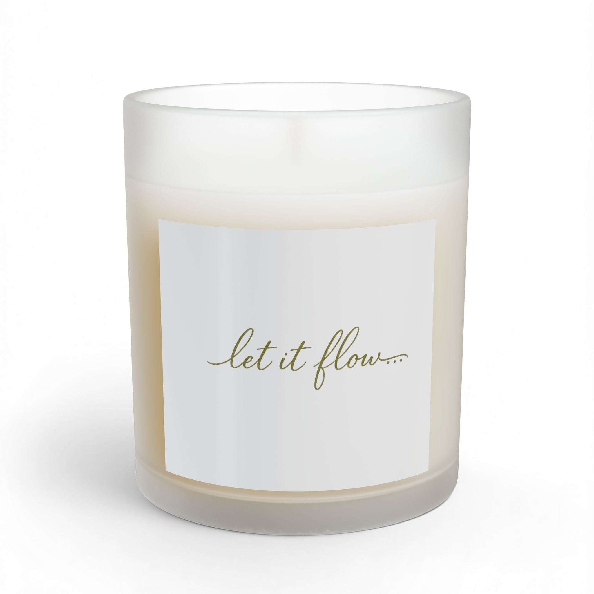 Candle — "let it flow" Scented Glass Candle, 11oz — Calm & Mindfulness Gift