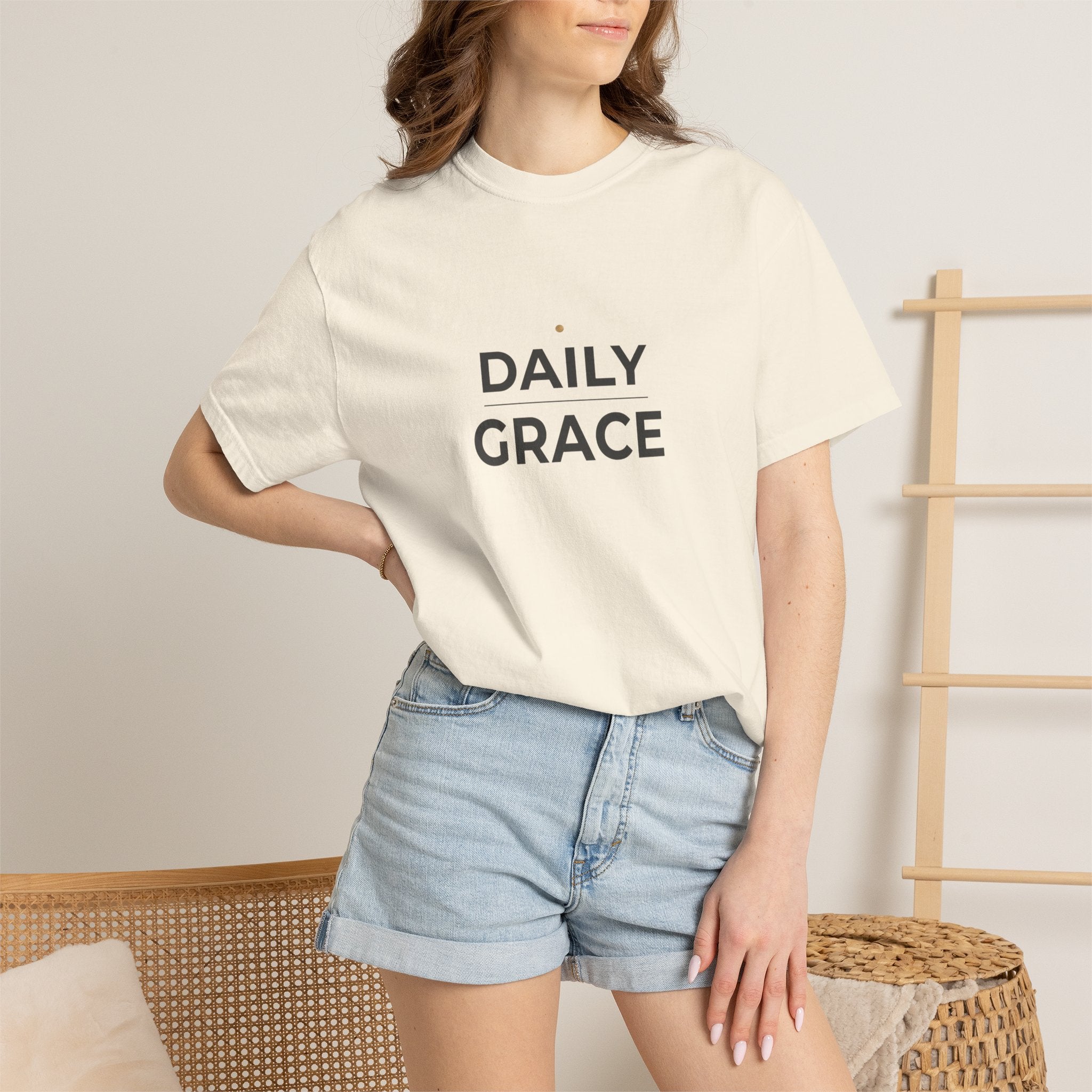 Daily Grace T-Shirt — Minimal Inspirational Graphic Tee