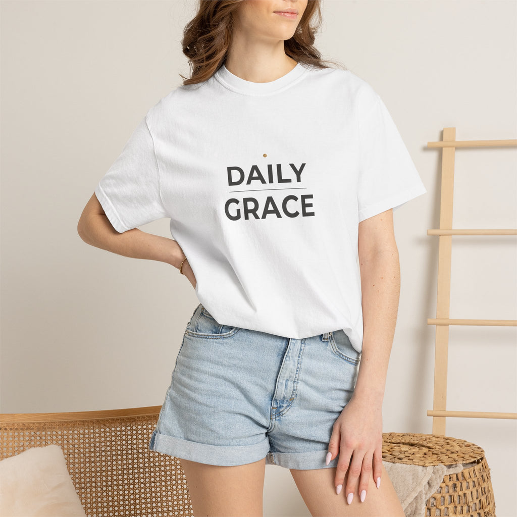 Daily Grace T-Shirt — Minimal Inspirational Graphic Tee
