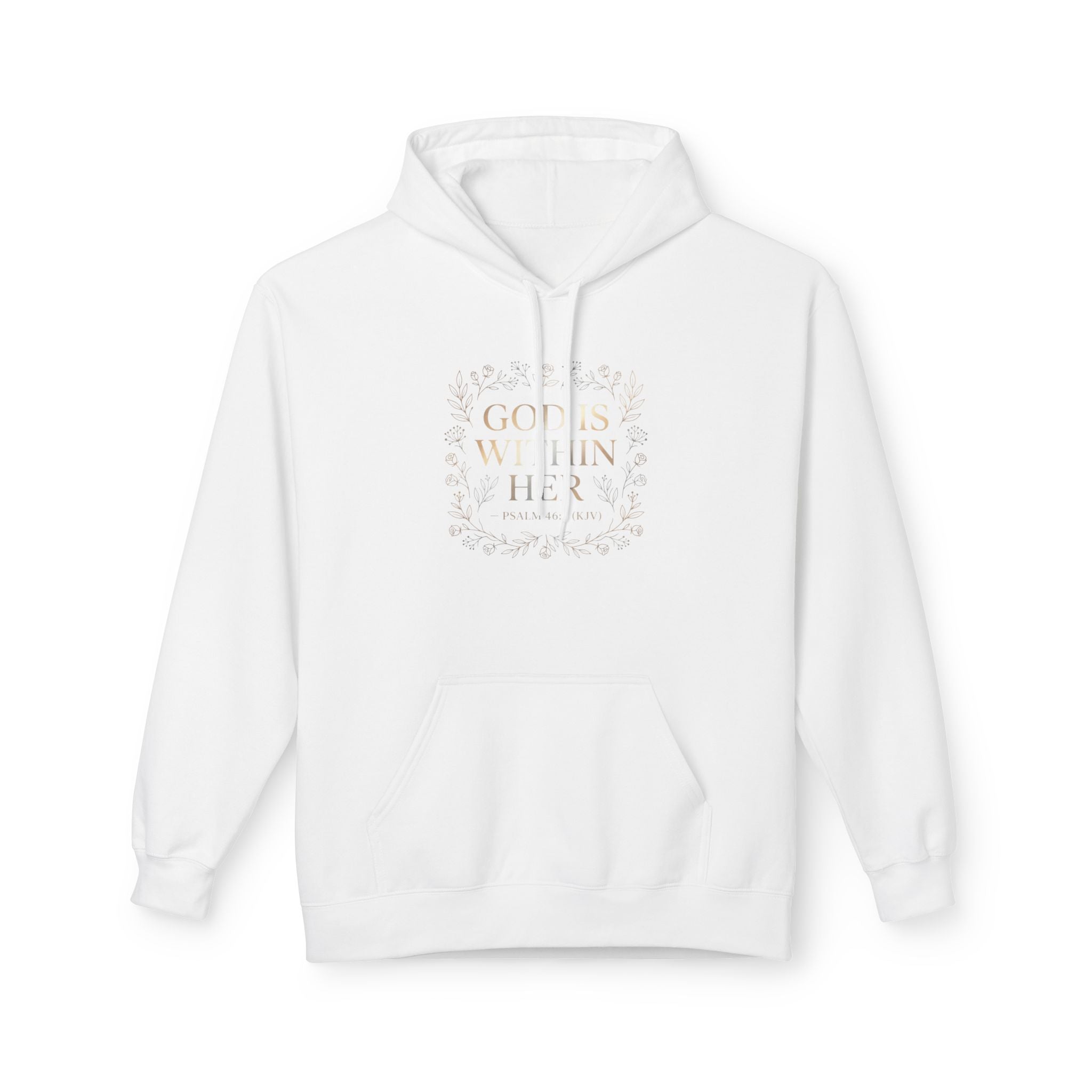 God Is Within Her Floral Hoodie — Inspirational Christian Sweatshirt