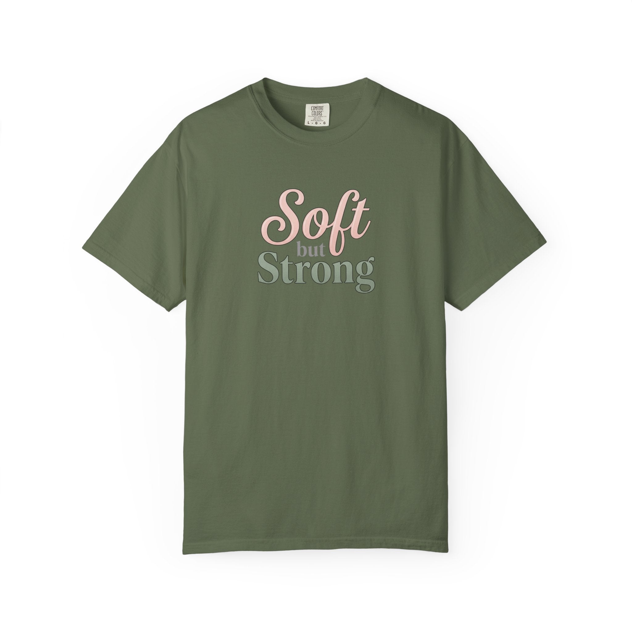 Soft But Strong T-Shirt — Inspirational Retro Script Tee
