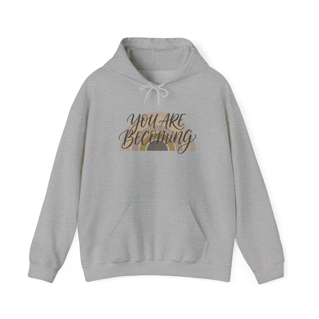 You Are Blooming Rainbow Hoodie — Inspirational Floral Rainbow Graphic Sweatshirt