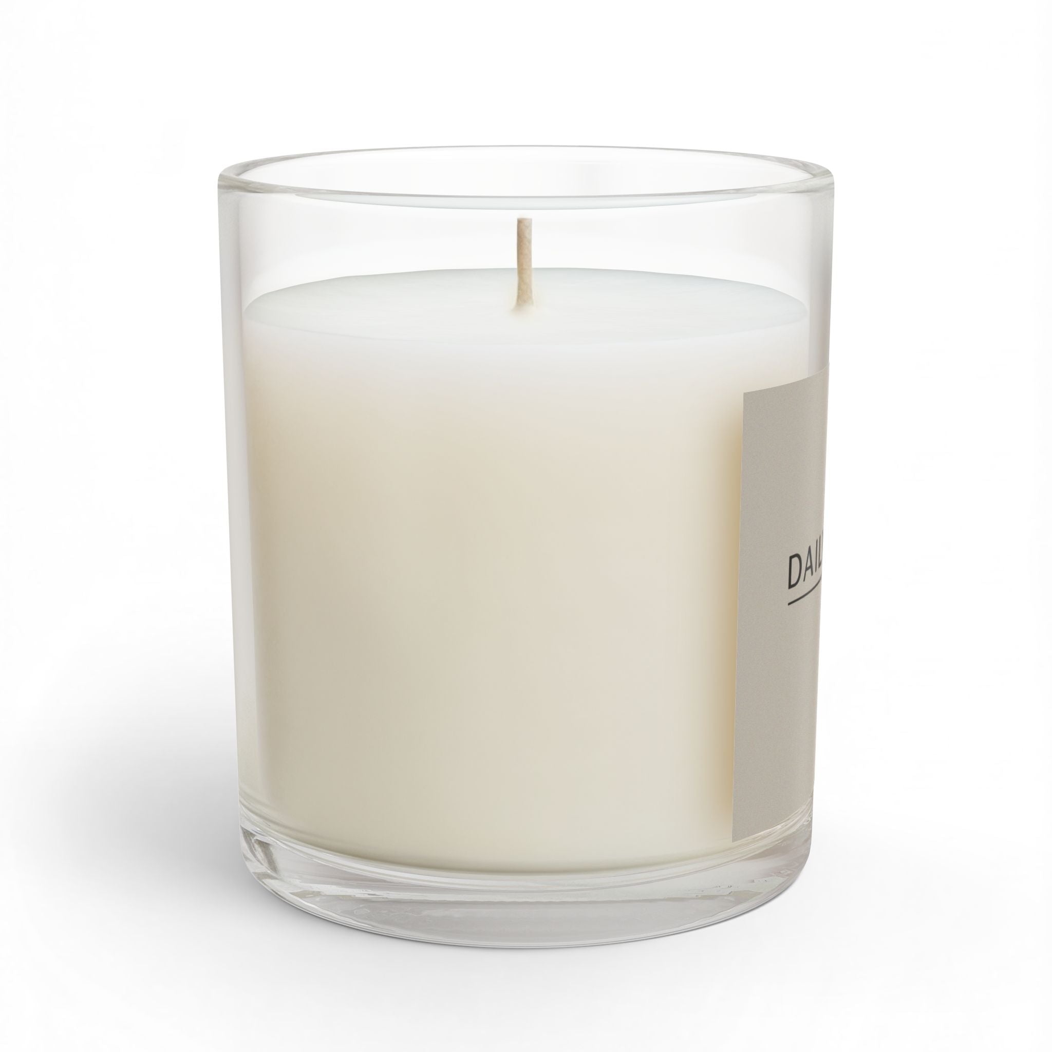Daily Grace Scented Glass Candle — 11 oz Minimalist Home Fragrance - Muted Taupe