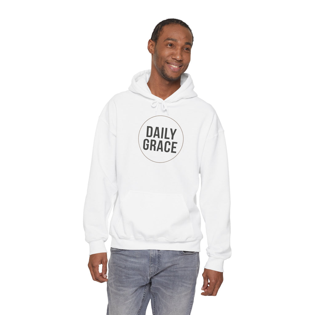 Daily Grace Hoodie — Minimal Christian Inspirational Pullover