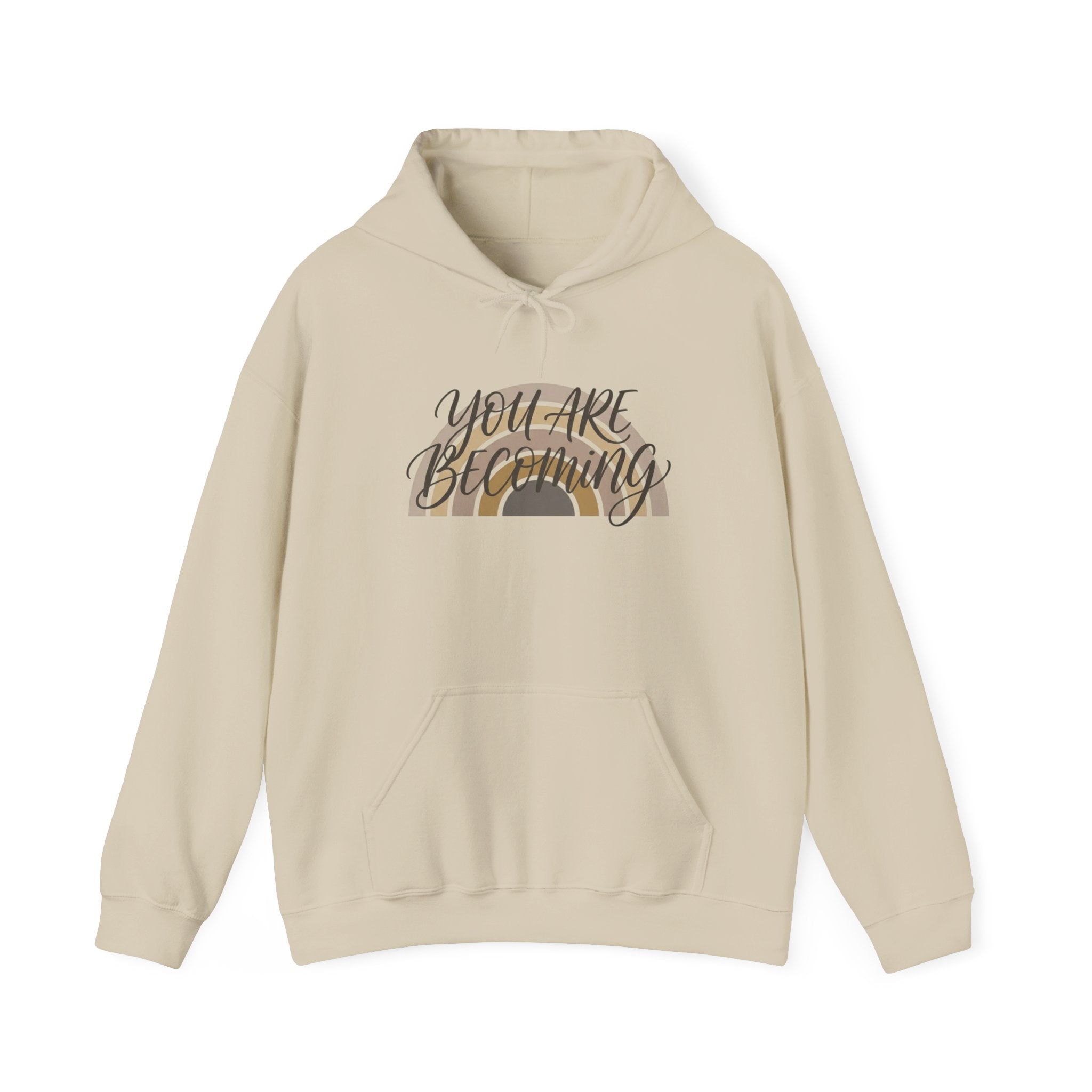 You Are Blooming Rainbow Hoodie — Inspirational Floral Rainbow Graphic Sweatshirt