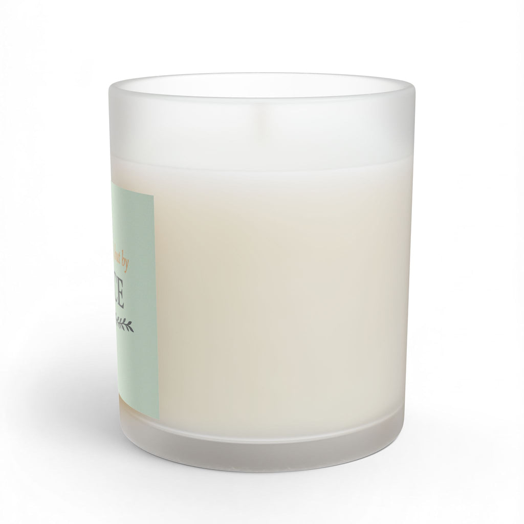 Grace Glass Candle – "Not by strength, but by GRACE" Inspirational 11oz Scented Candle - Pale Sage