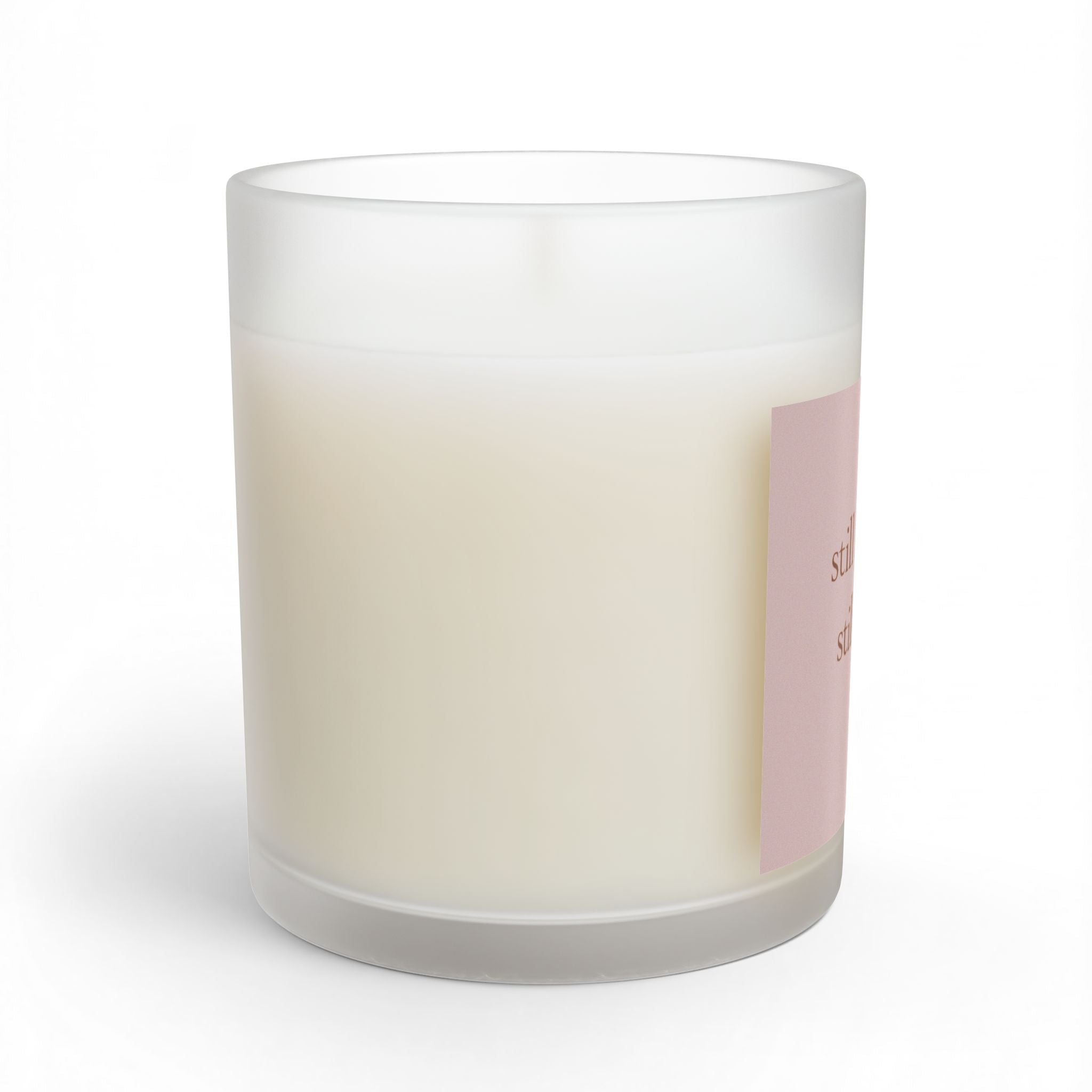 Glass Candle — "still moving. still rising." Inspirational Scented Candle (11 oz) - cloud cream
