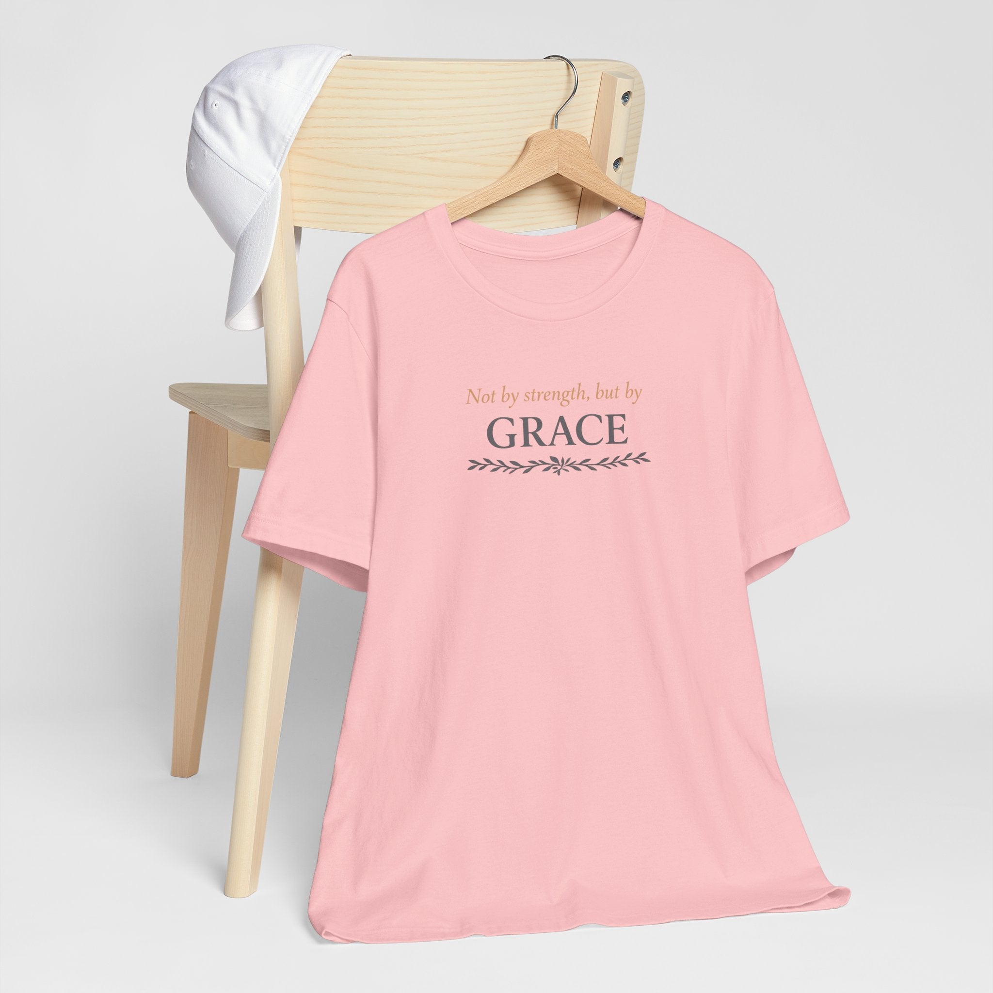 Grace Inspirational Tee — "Not by strength, but by GRACE" Christian Faith Shirt