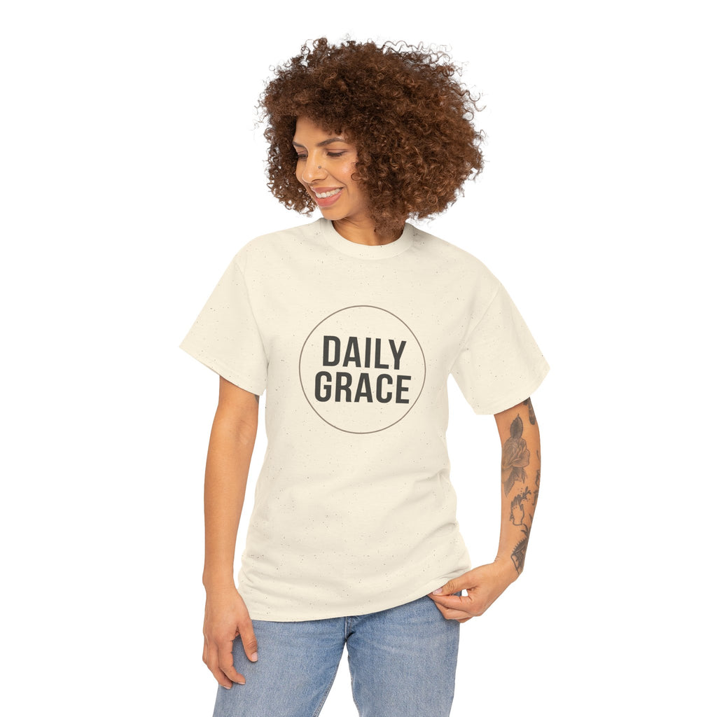 Daily Grace T-Shirt — Minimal Inspirational Faith Tee