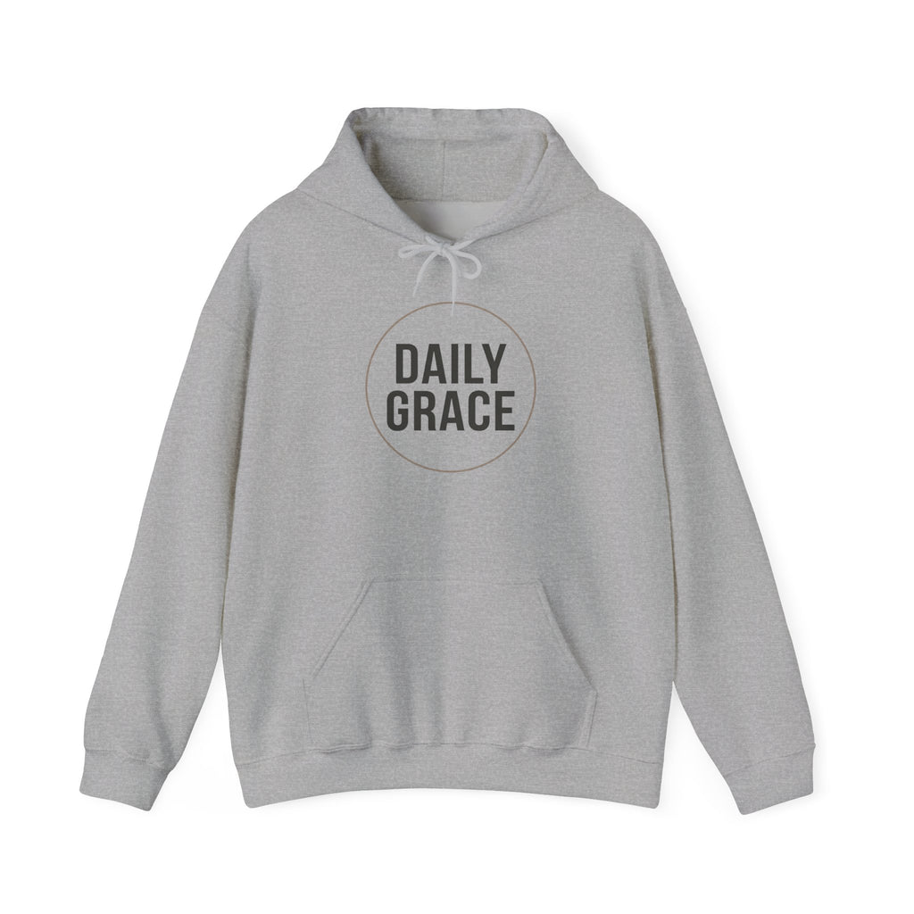 Daily Grace Hoodie — Minimal Christian Faith Pullover