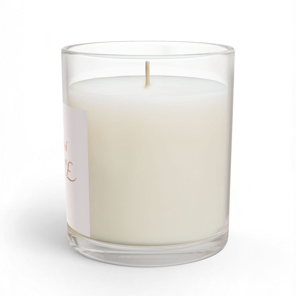 Moments of Grace Scented Glass Candle — 11oz Inspirational Home Fragrance - Soft Rose Neutral