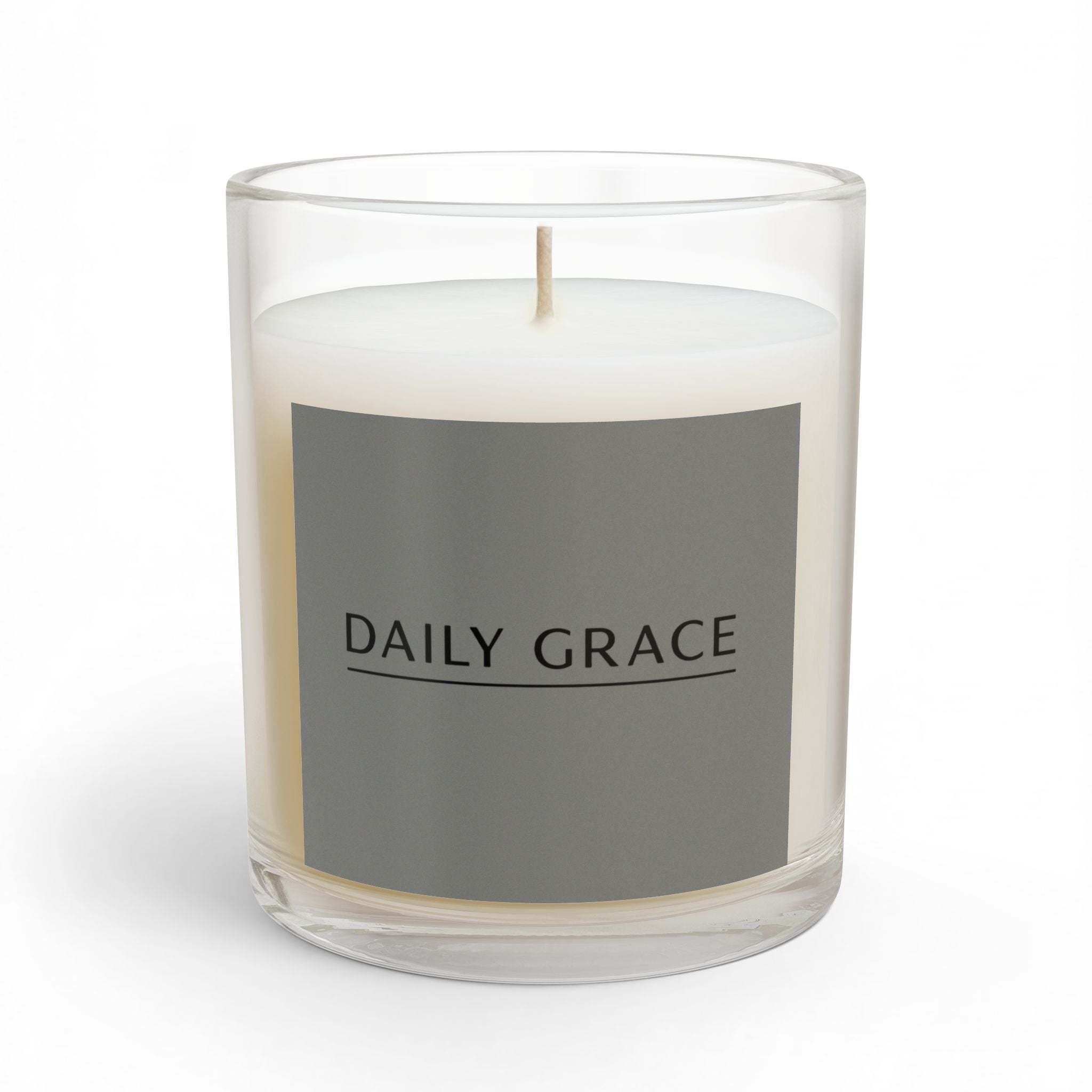 Daily Grace Scented Glass Candle — 11 oz - Slate Grey