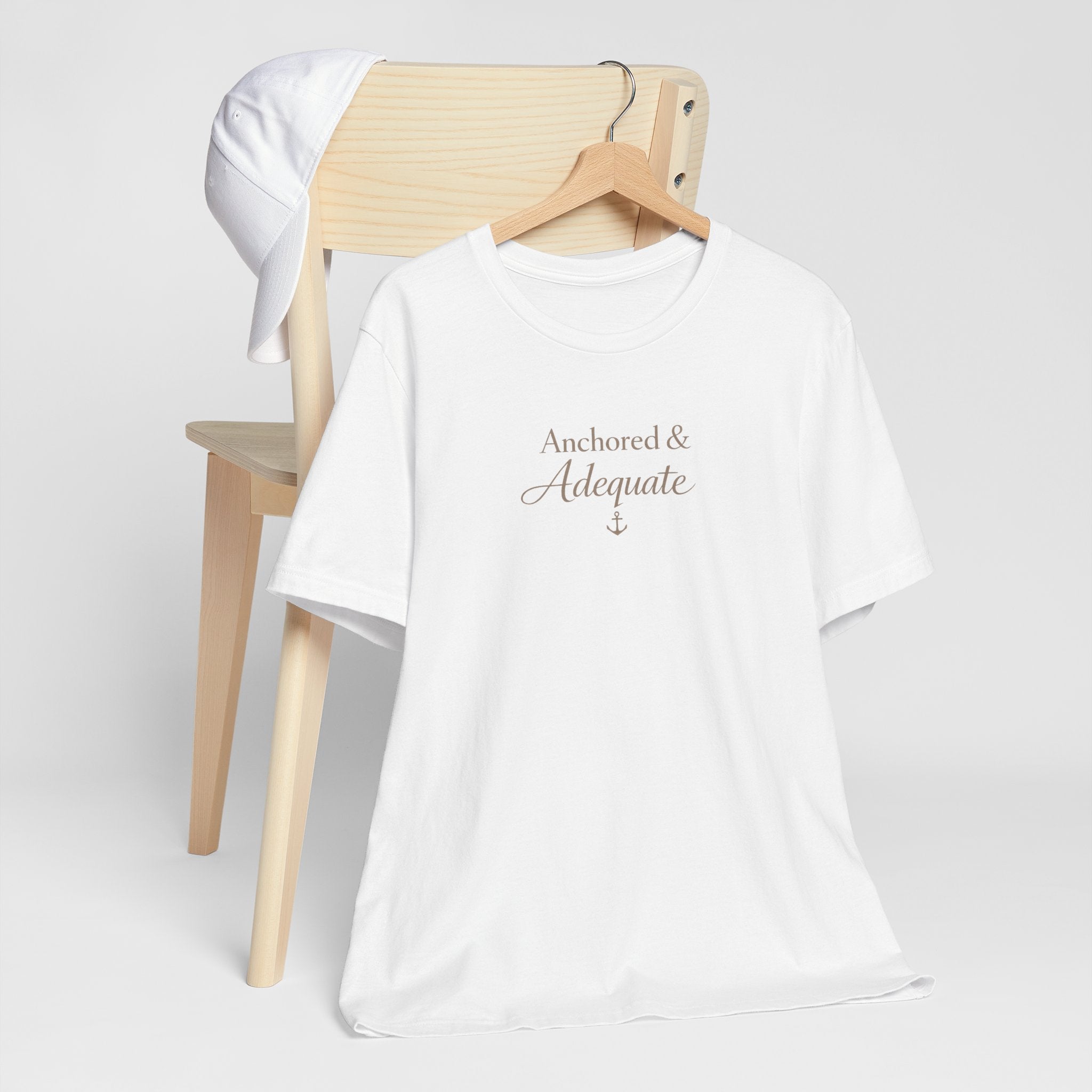 Anchored & Adequate Tee — Minimal Inspirational Graphic T-Shirt