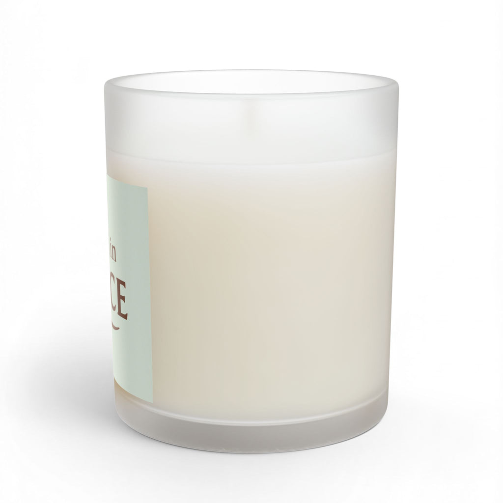 11oz 'Rooted in Grace' Glass Candle — Inspirational Scented Gift - Pale Sage