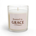 Rooted in Grace Glass Candle — 11 oz Inspirational Scented Candle - Blush Cream