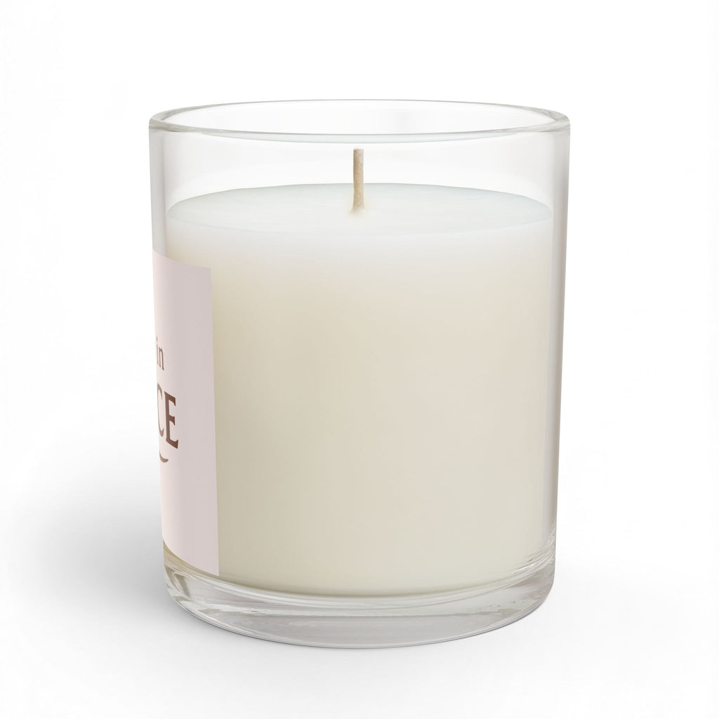 Rooted in Grace Glass Candle — 11 oz Inspirational Scented Candle - Blush Cream