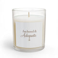 Anchored & Adequate 11oz Glass Candle – Nautical Anchor Scented Soy Candle, Relaxing Coastal Home Gift