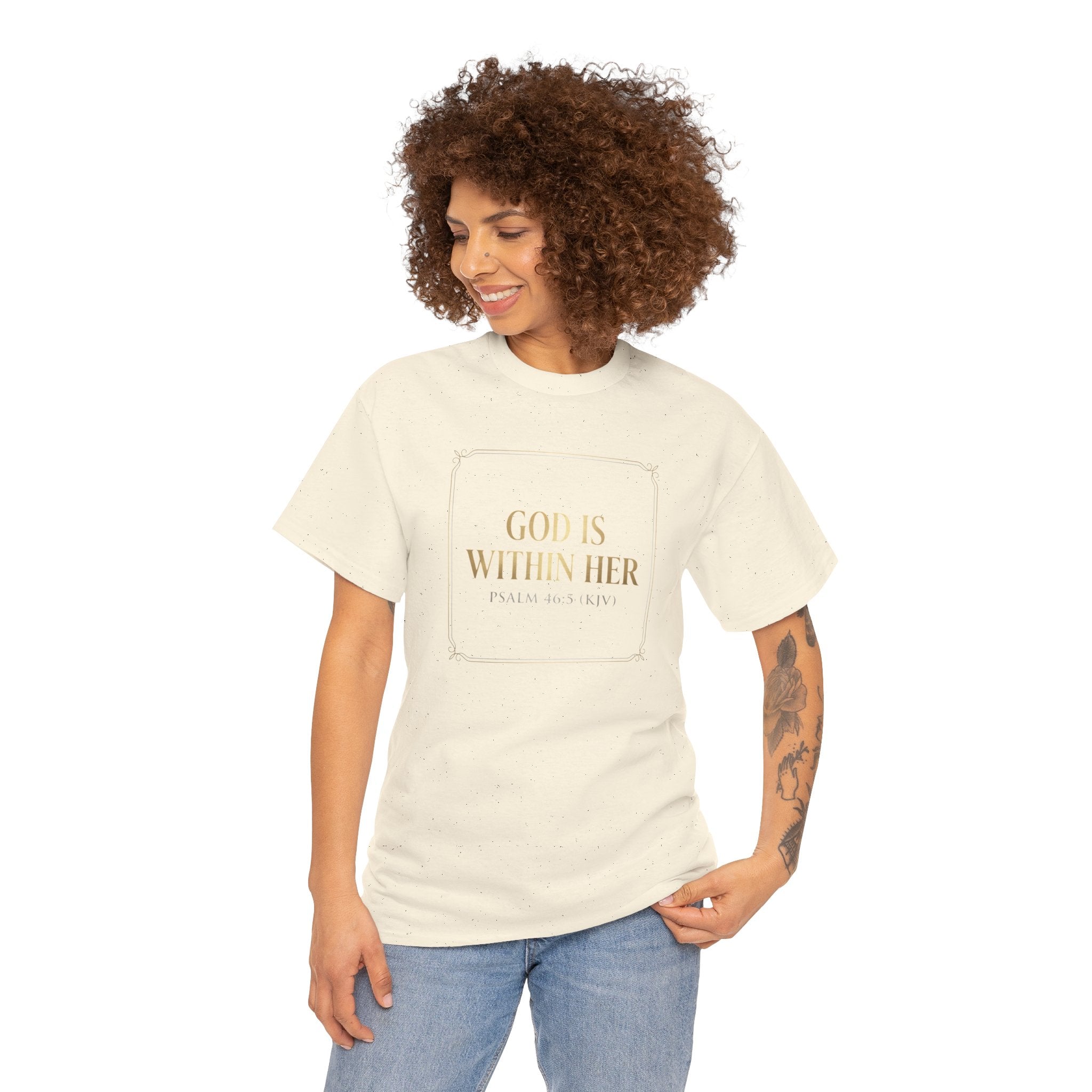 God Is Within Her T‑Shirt — Inspirational Faith Tee (Psalm 46:5)