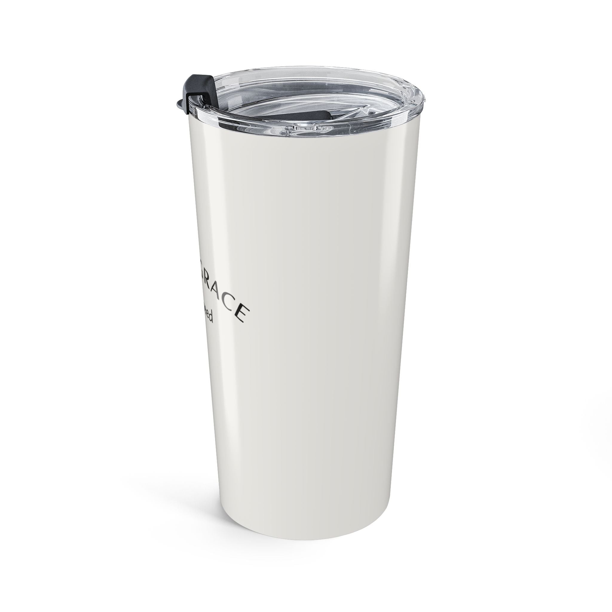 20oz Tumbler — "Daily Grace All I Need" Inspirational Travel Mug - Mid Tone Cream