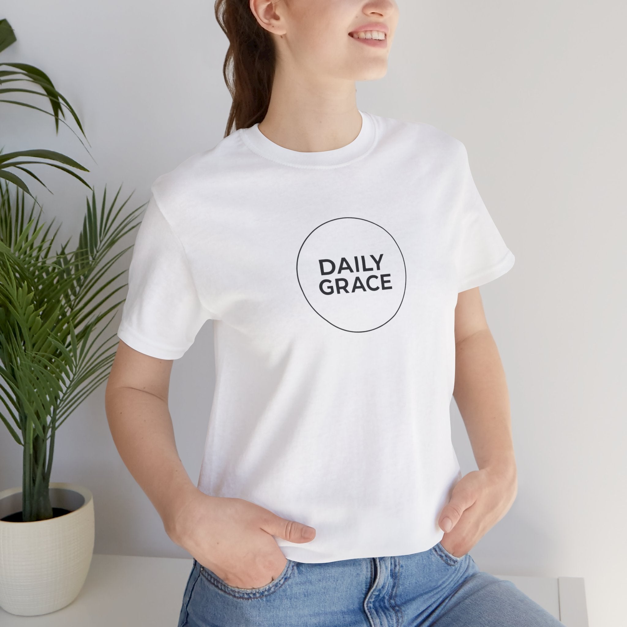 Daily Grace Tee — Minimal Christian Inspirational T-Shirt