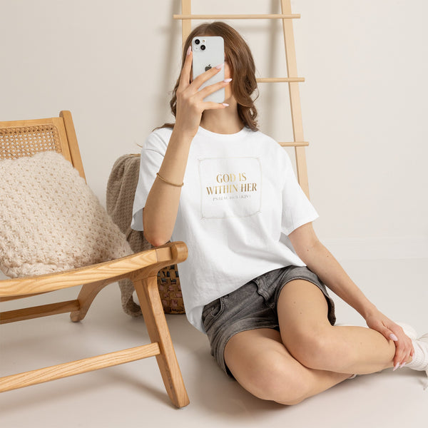 God Is Within Her T‑Shirt — Inspirational Faith Tee (Psalm 46:5)