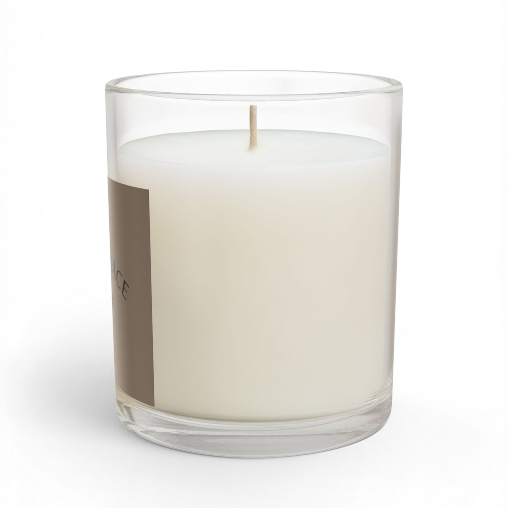 Glass Candle - "Daily Grace" all I need Scented 11oz | Calm Minimalist Home Decor Gift - Grounded Brown