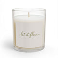 Let It Flow Glass Candle — 11oz Relaxing Scented Soy Candle - cloud cream