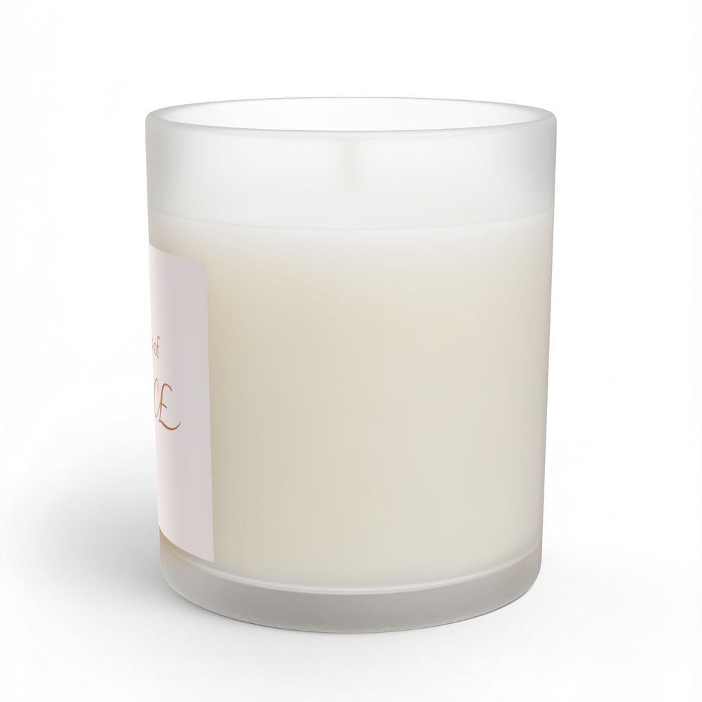 Moments of Grace Scented Glass Candle — 11oz Inspirational Home Fragrance - Soft Rose Neutral
