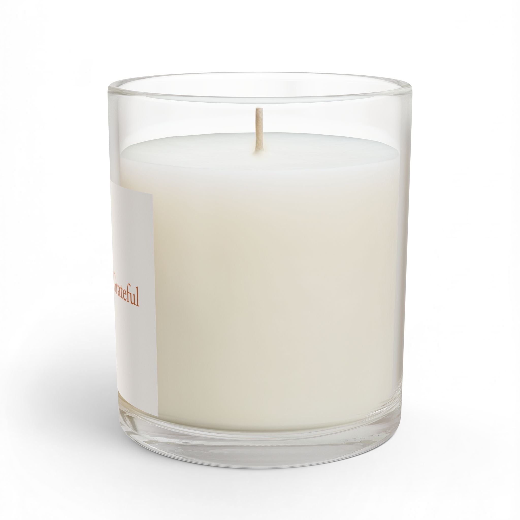 Grounded & Grateful 11oz Glass Candle — Calming Soy Scented Candle for Meditation, Relaxation & Gifts - Warm Dove