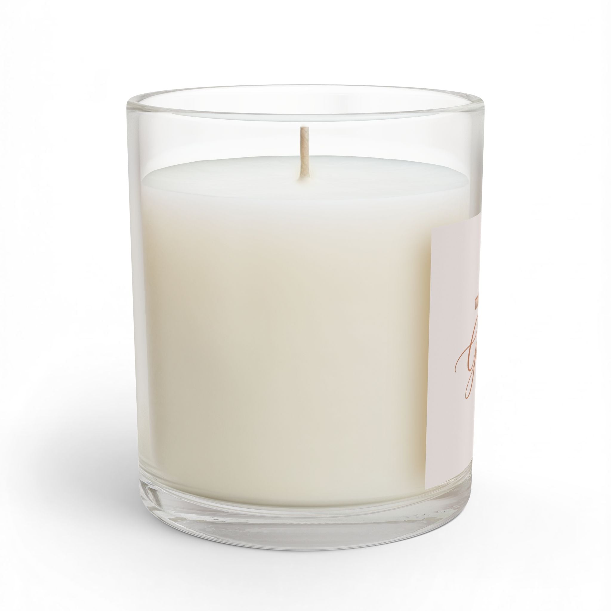 Moments of Grace Scented Glass Candle — 11oz Inspirational Home Fragrance - Soft Rose Neutral